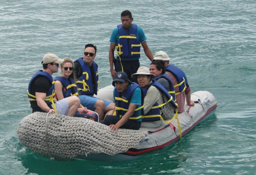 Dinghy ride in the Galapagos Islands