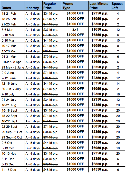 Infinity Yacht Luxury Galapagos Cruise - 2020 Promos and Last Minute Deals